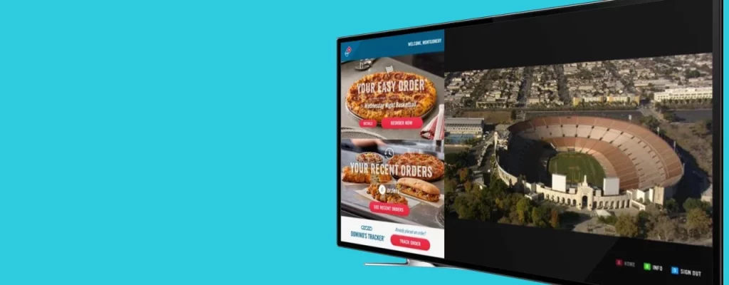 Ordering Dominos Pizza from your Smart TV